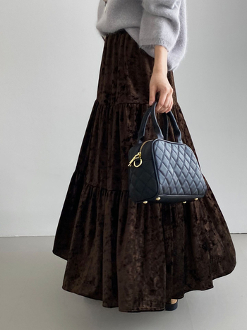 А-образна пола за жени, намачкана текстура, полиестер, 95%+ полиестер, дълга пола