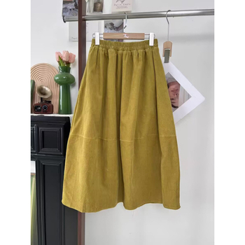Duga suknja od konoplje, uski kroj, 95% konopnog materijala, elegantan gradski stil, jesen 2025