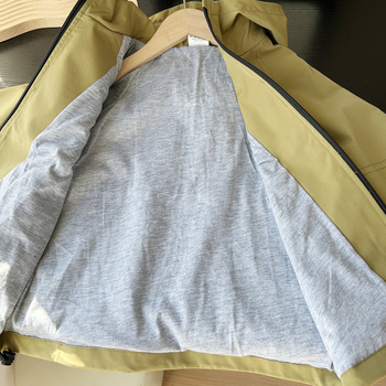 Jachetă pentru copii trei în unu, cu glugă, fermoar, mâneci lungi, guler rotund – primăvară