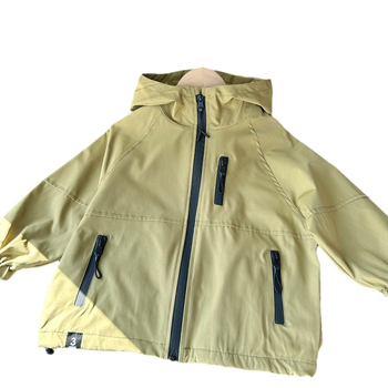 Jachetă pentru copii trei în unu, cu glugă, fermoar, mâneci lungi, guler rotund – primăvară