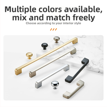 Handle de mobilier pentru dulapuri; stil european modern minimalist; aliaj de zinc; placare electrochimică; potrivit pentru dulap, dressing și dulap TV; model N06618+X01723.