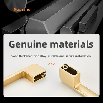 Handle de mobilier pentru dulapuri; stil european modern minimalist; aliaj de zinc; placare electrochimică; potrivit pentru dulap, dressing și dulap TV; model N06618+X01723.