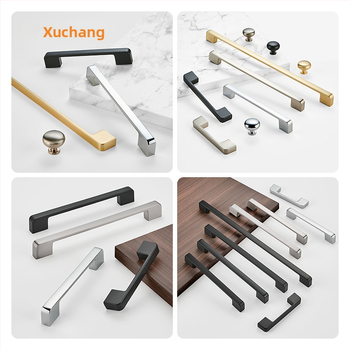 Handle de mobilier pentru dulapuri; stil european modern minimalist; aliaj de zinc; placare electrochimică; potrivit pentru dulap, dressing și dulap TV; model N06618+X01723.