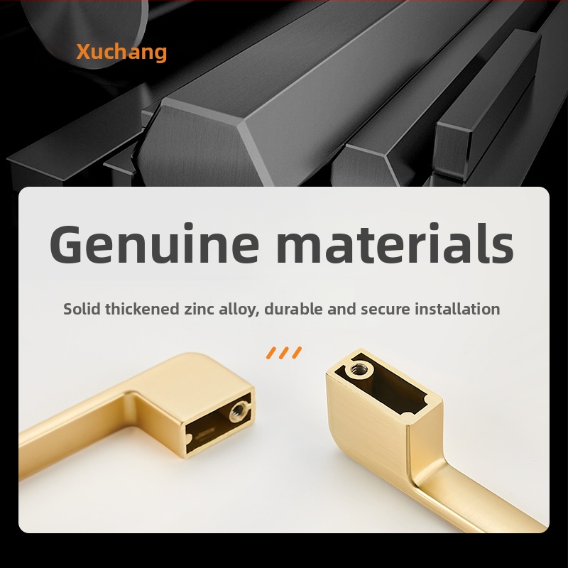 Handle de mobilier pentru dulapuri; stil european modern minimalist; aliaj de zinc; placare electrochimică; potrivit pentru dulap, dressing și dulap TV; model N06618+X01723.