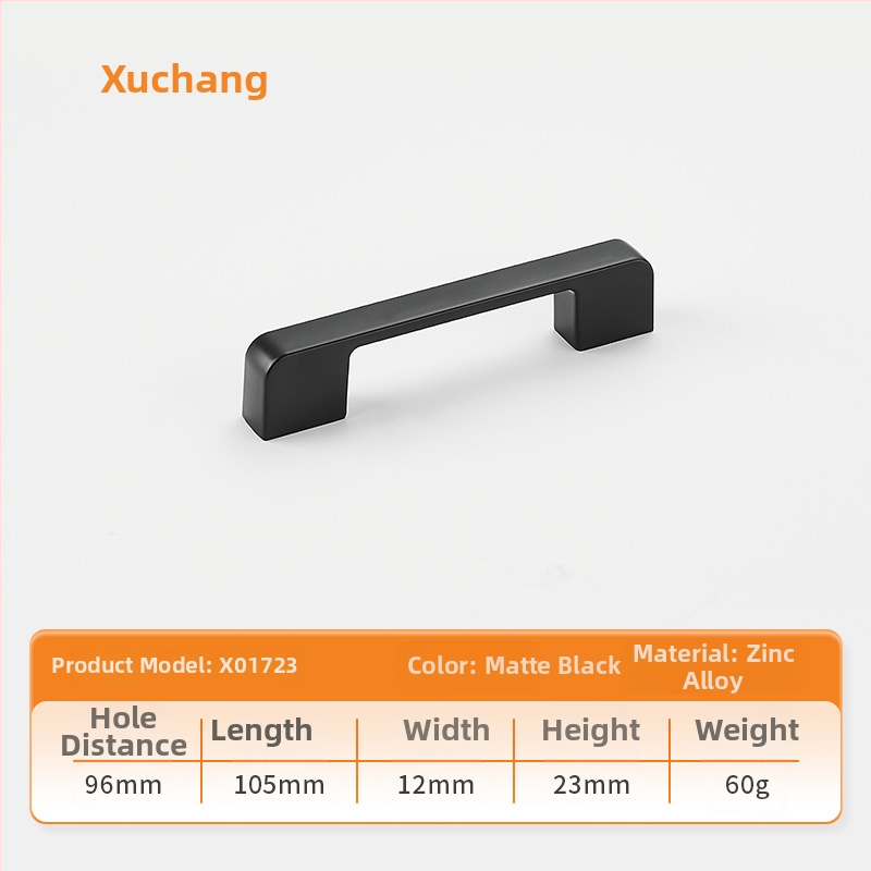 Handle de mobilier pentru dulapuri; stil european modern minimalist; aliaj de zinc; placare electrochimică; potrivit pentru dulap, dressing și dulap TV; model N06618+X01723.