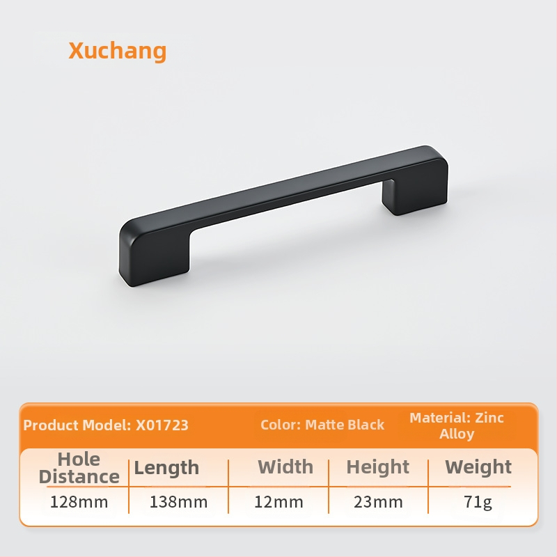 Handle de mobilier pentru dulapuri; stil european modern minimalist; aliaj de zinc; placare electrochimică; potrivit pentru dulap, dressing și dulap TV; model N06618+X01723.