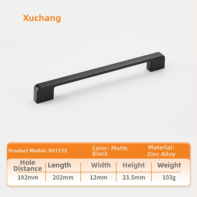 Handle de mobilier pentru dulapuri; stil european modern minimalist; aliaj de zinc; placare electrochimică; potrivit pentru dulap, dressing și dulap TV; model N06618+X01723.