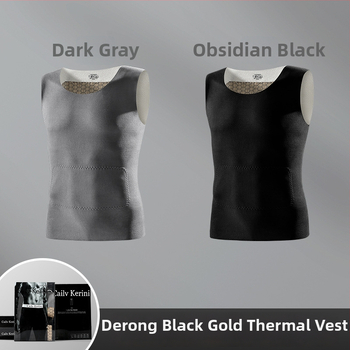 Meeste termovest, õmblusteta, varrukateta, slim-fit, fliisvooder, Derong-kangas, talvise baasriideks