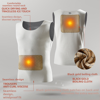 Meeste termovest, õmblusteta, varrukateta, slim-fit, fliisvooder, Derong-kangas, talvise baasriideks