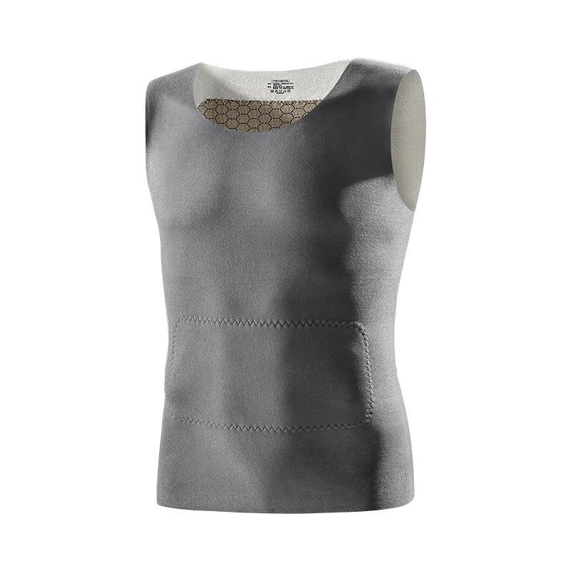 Meeste termovest, õmblusteta, varrukateta, slim-fit, fliisvooder, Derong-kangas, talvise baasriideks