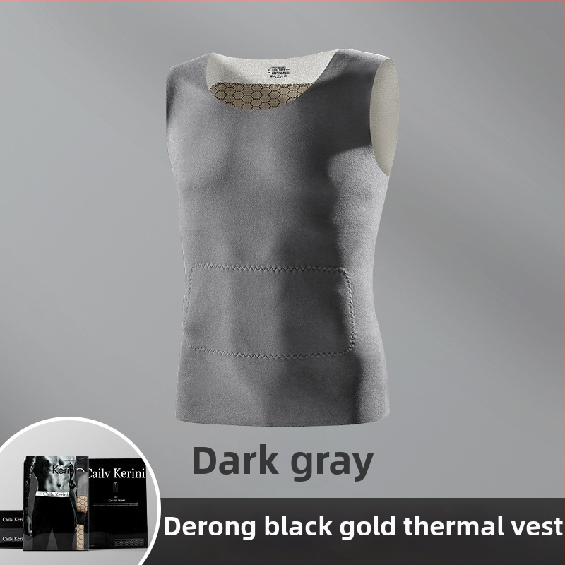 Meeste termovest, õmblusteta, varrukateta, slim-fit, fliisvooder, Derong-kangas, talvise baasriideks