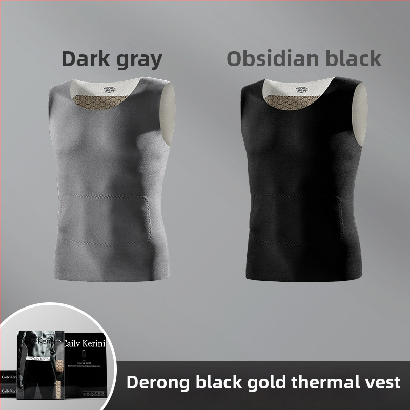 Meeste termovest, õmblusteta, varrukateta, slim-fit, fliisvooder, Derong-kangas, talvise baasriideks