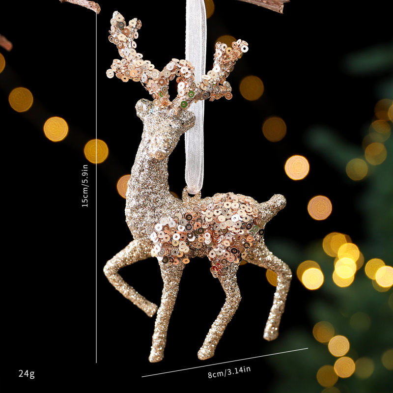 Ακρυλικά διακοσμητικά για χριστουγεννιάτικο δέντρο με μενταγιόν-χιονονιφάδα – κορεατικό στυλ, εκλεπτυσμένο, ελαφρύ πολυτελές