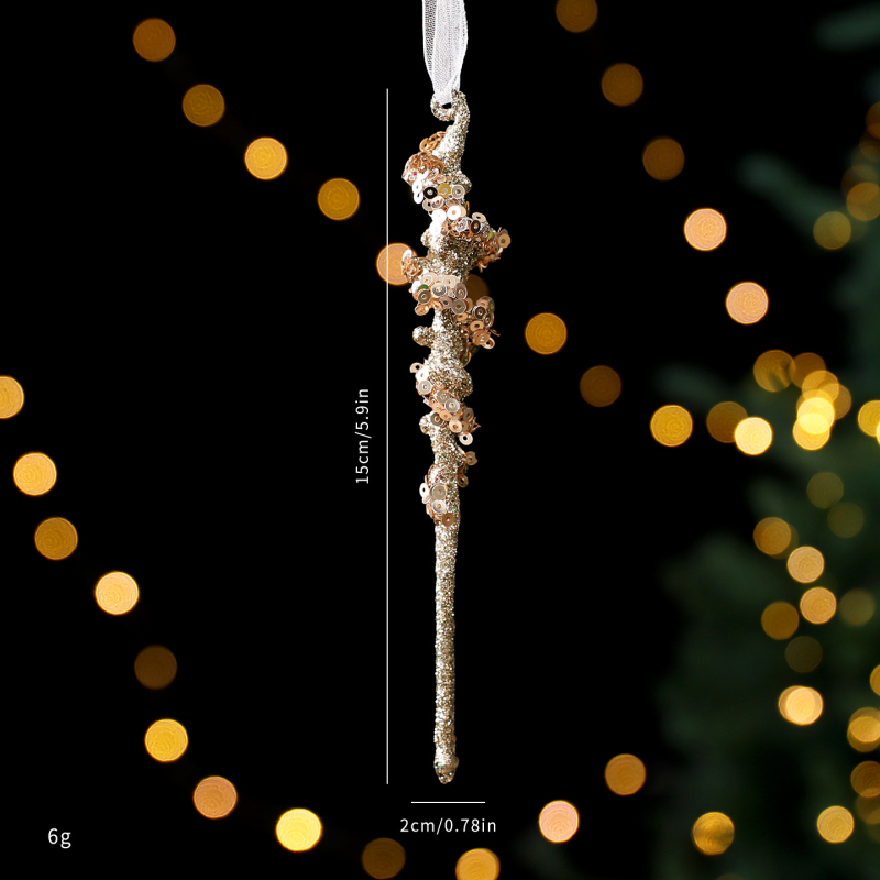 Ακρυλικά διακοσμητικά για χριστουγεννιάτικο δέντρο με μενταγιόν-χιονονιφάδα – κορεατικό στυλ, εκλεπτυσμένο, ελαφρύ πολυτελές