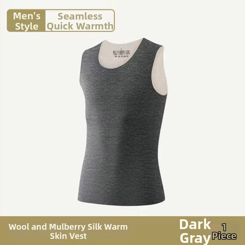 Meeste villane termilise vesti sametvoodriga, kahekihiline, paks materjal, ümmargune kaelus, pullover-stiil