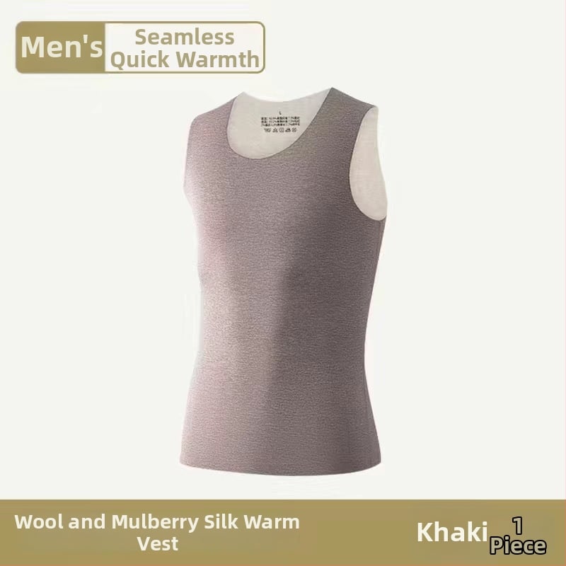 Meeste villane termilise vesti sametvoodriga, kahekihiline, paks materjal, ümmargune kaelus, pullover-stiil