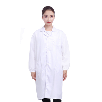 Vyrų laboratorinis chalatas, ilgomis rankovėmis, kvėpuojanti medvilnės mišinio medžiaga, užsegamas mygtukais, sugeria drėgmę