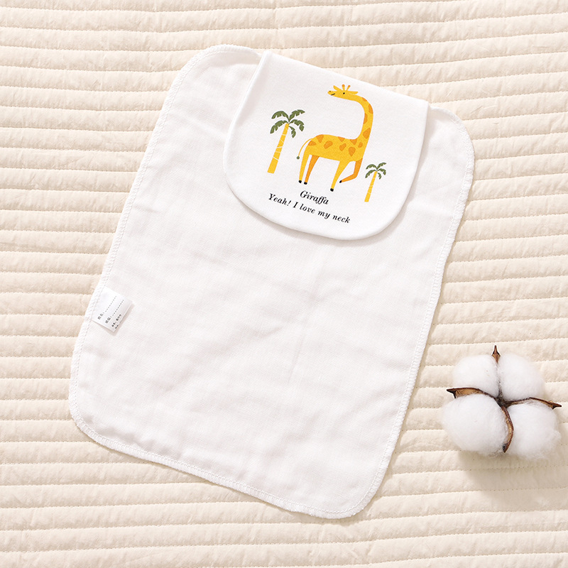 Vaikų medvilninis rankšluostis su karikatūrų dizainu, spauda ir paprastas audimas, pritaikomas