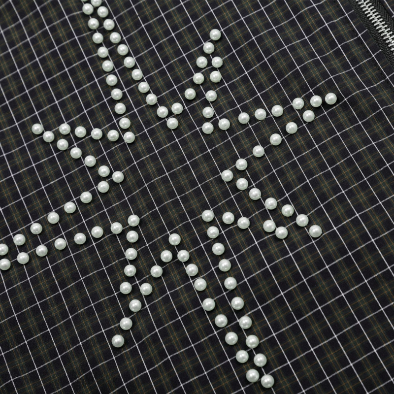 Helmestega ruuduline särk-jakk, 100% puuvill, hingav, pikkade varrukatega, vaba lõige, kevad-sügis