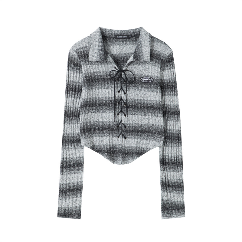 Csíkos ing, poliészter-elasztán keverék 96.7%/3.3%, hosszú ujjú, rövid hosszúság 40-50 cm, szűk szabás