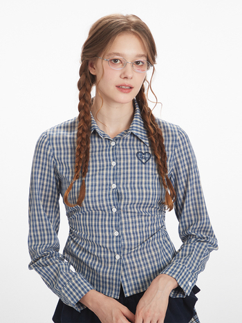 Košulja - prugasti/plaid uzorak - poliester-pamučna smjesa - uski kroj - dugi rukavi - ovratnik košulje