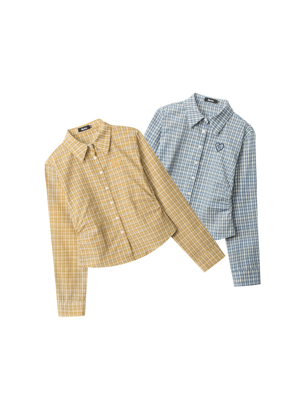 Košulja - prugasti/plaid uzorak - poliester-pamučna smjesa - uski kroj - dugi rukavi - ovratnik košulje