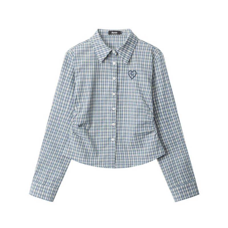 Košulja - prugasti/plaid uzorak - poliester-pamučna smjesa - uski kroj - dugi rukavi - ovratnik košulje