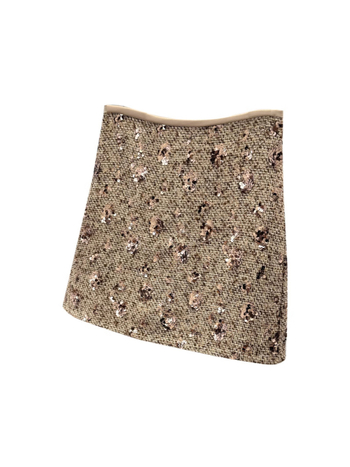 Kratka suknja sa šljokicama, hip-hugging silueta, kolaž šivanje, poliester 30-50%