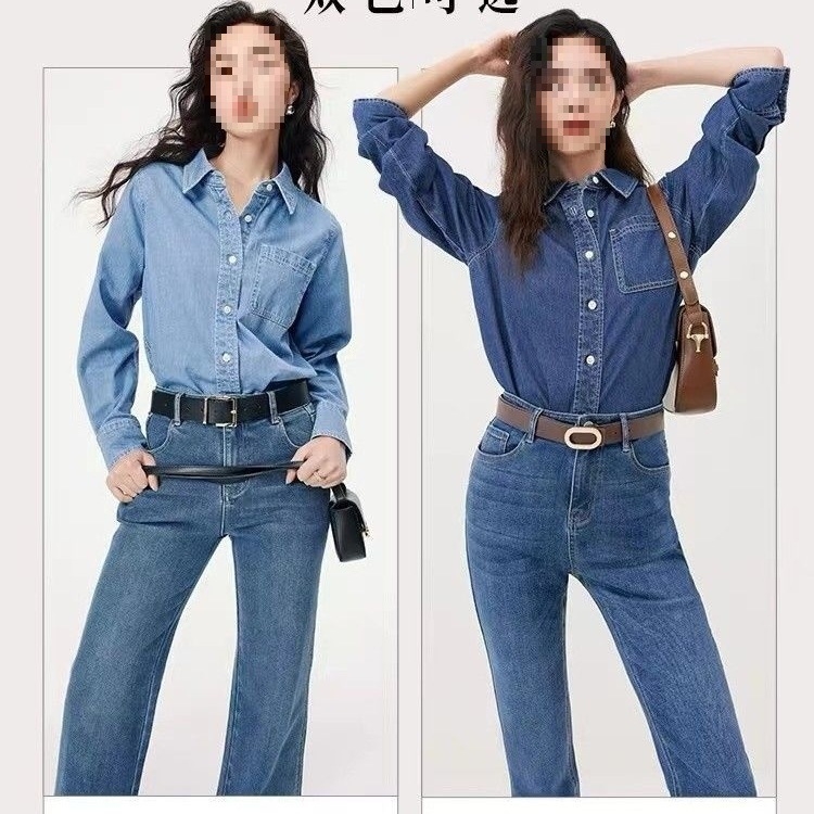 Cămașă satin cu guler polo, croială lejeră, primăvara 2025