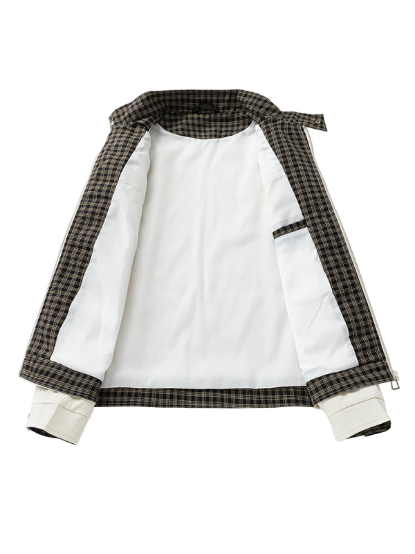 Pánska bunda: voľný strih, golier, zips, brusené tkaniny; zmes syntetických vlákien, 100% polyester; podšívka 100% polyester; bočné vrecká; jesenný model