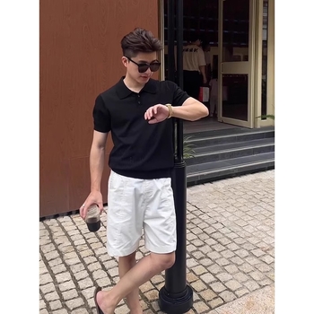 Sportiniai Bermuda šortai su elastine juosta ir diržu, raištelių užsegimas, pusės ilgio, kvėpuojantis, drėgmę šalinantis poliesteris, tiesus kirpimas