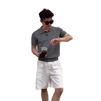 Sportiniai Bermuda šortai su elastine juosta ir diržu, raištelių užsegimas, pusės ilgio, kvėpuojantis, drėgmę šalinantis poliesteris, tiesus kirpimas