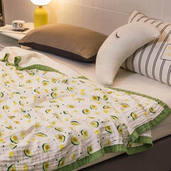 6 sluoksnių gaze kūdikių rankšluostis su spausdintu dizainu (40s siūlai, >500 g, Victoria Little Bee)