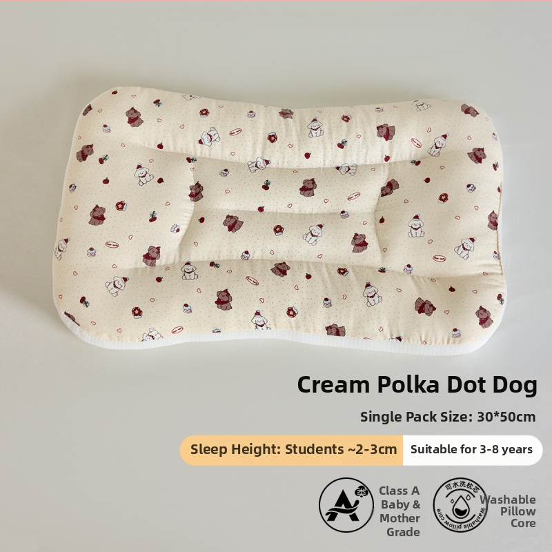 LIFE HOME Vaikų kaklo palaikymo miego pagalvė – aukštis 3–7 cm, poliesterio pluošto užpildas, svoris 0–0,5 kg