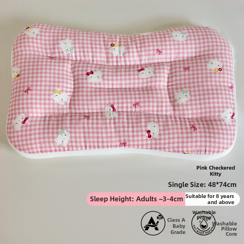 LIFE HOME Vaikų kaklo palaikymo miego pagalvė – aukštis 3–7 cm, poliesterio pluošto užpildas, svoris 0–0,5 kg