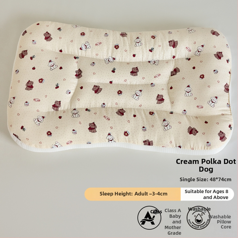 LIFE HOME Vaikų kaklo palaikymo miego pagalvė – aukštis 3–7 cm, poliesterio pluošto užpildas, svoris 0–0,5 kg