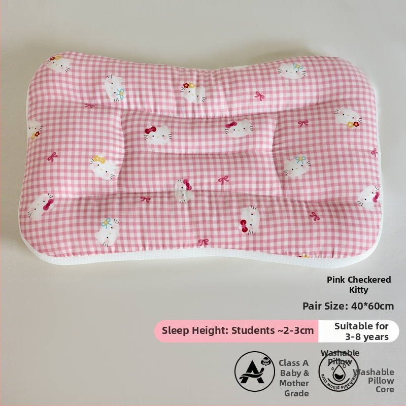 LIFE HOME Vaikų kaklo palaikymo miego pagalvė – aukštis 3–7 cm, poliesterio pluošto užpildas, svoris 0–0,5 kg