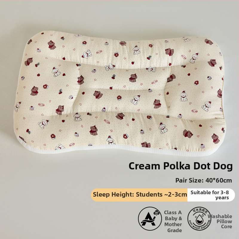 LIFE HOME Vaikų kaklo palaikymo miego pagalvė – aukštis 3–7 cm, poliesterio pluošto užpildas, svoris 0–0,5 kg