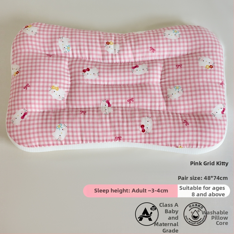 LIFE HOME Vaikų kaklo palaikymo miego pagalvė – aukštis 3–7 cm, poliesterio pluošto užpildas, svoris 0–0,5 kg