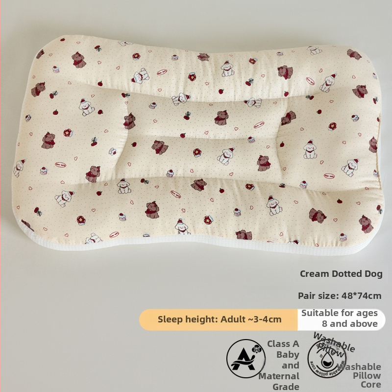 LIFE HOME Vaikų kaklo palaikymo miego pagalvė – aukštis 3–7 cm, poliesterio pluošto užpildas, svoris 0–0,5 kg