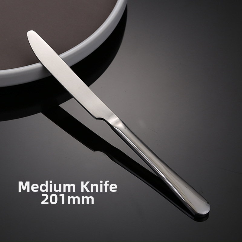 Nerūdijančio plieno peilių, šaukštų ir šakelių rinkinys – vienalytis dizainas, šiuolaikiškas ir paprastas stilius, specifikacijos 888