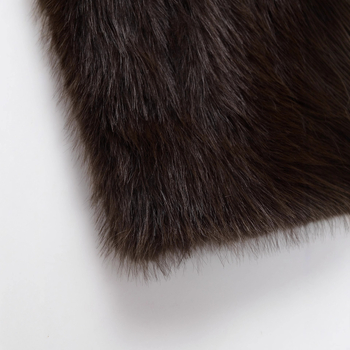 Γιλέκο με τεχνητή γούνα, ρετρό στυλ, όρθιος γιακά, φερμουάρ, πολυεστέρας 95%+