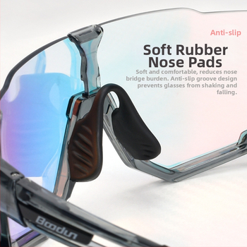 Dviračių akiniai - vėjo atsparūs, unisex, modelis 7300, suderinami su miopijos akiniais, PC danga