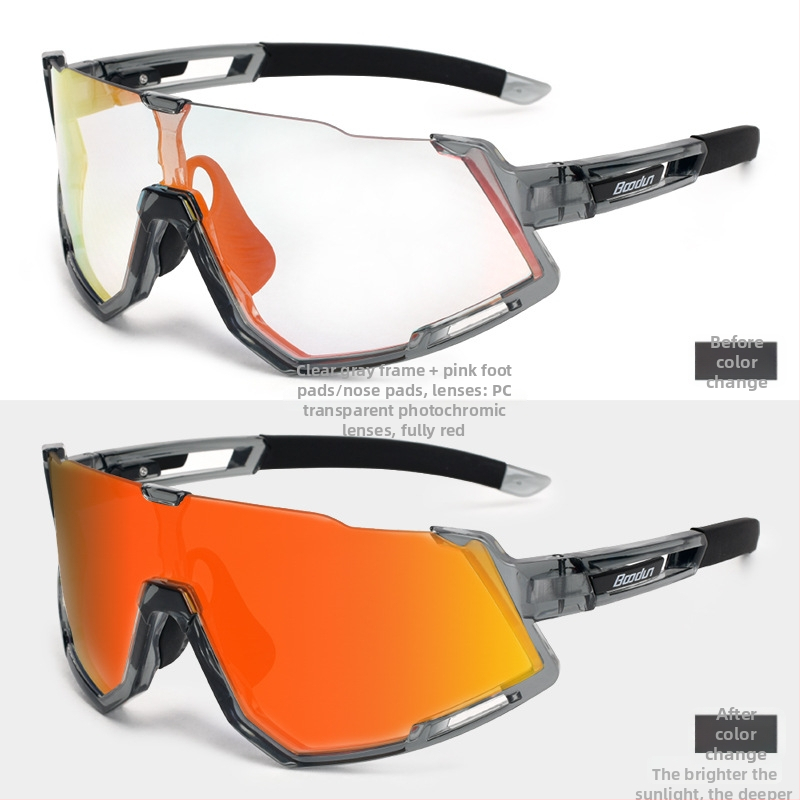 Dviračių akiniai - vėjo atsparūs, unisex, modelis 7300, suderinami su miopijos akiniais, PC danga