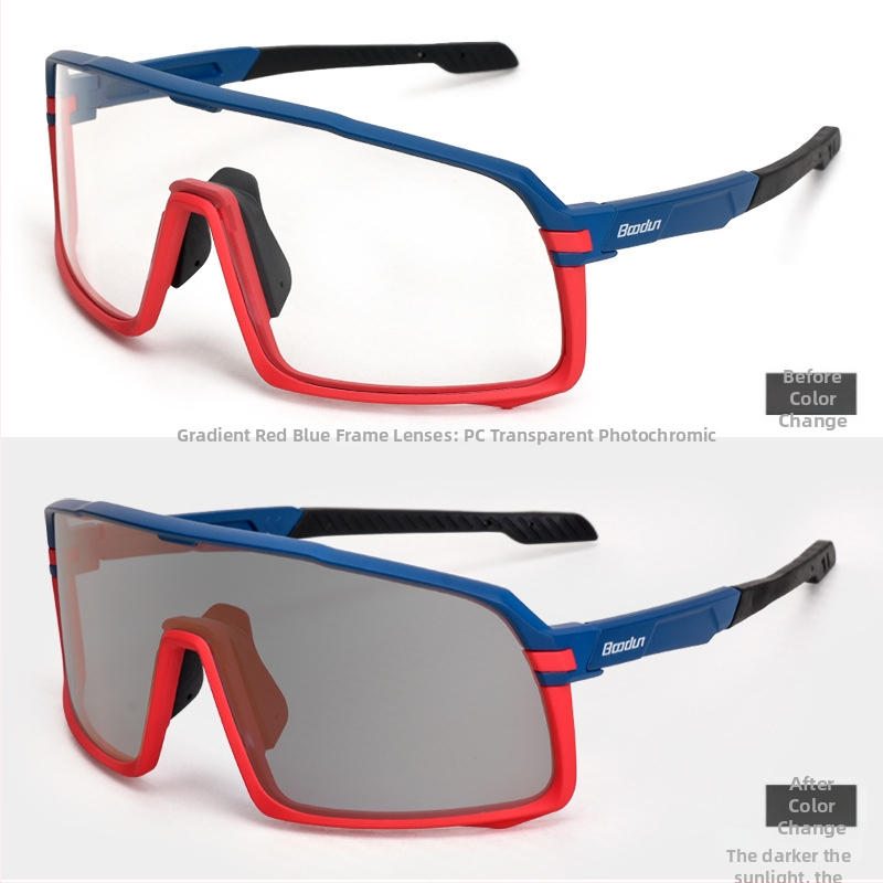 Dviračių akiniai - vėjo atsparūs, unisex, modelis 7300, suderinami su miopijos akiniais, PC danga