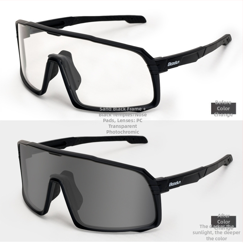 Dviračių akiniai - vėjo atsparūs, unisex, modelis 7300, suderinami su miopijos akiniais, PC danga