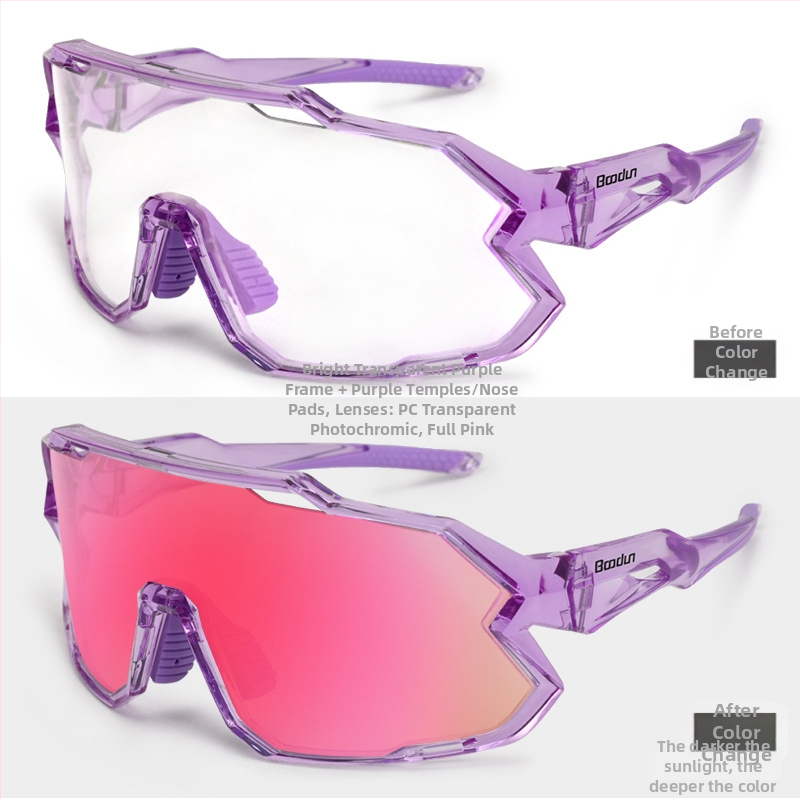 Dviračių akiniai - vėjo atsparūs, unisex, modelis 7300, suderinami su miopijos akiniais, PC danga