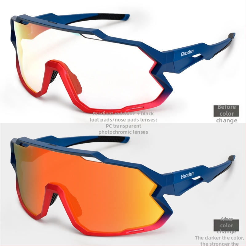 Dviračių akiniai - vėjo atsparūs, unisex, modelis 7300, suderinami su miopijos akiniais, PC danga