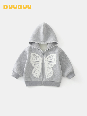 Cardigan cu fermoar pentru fetițe, mâneci lungi, guler tip sacou, exterior 71% bumbac + 29% poliester, căptușeală 95% poliester + 5% elastan, pentru copii 1–3 ani, toamnă 2025.