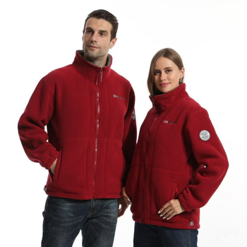 Muška jakna s fleec podstavom, otporna na vjetar, debela, stojeći ovratnik, zatvarač